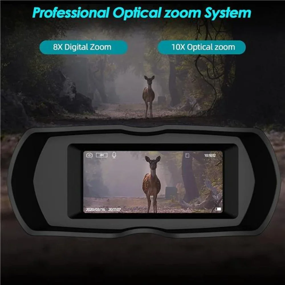 Night Vision Goggles-4K Ultra HD, 80x Magnification with 64GB Micro SD Card